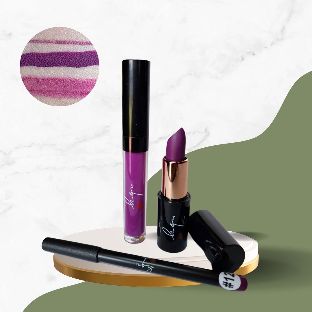 NBY Lipstick Set, 3 in 1 - Purple